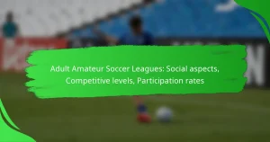 Adult Amateur Soccer Leagues: Social aspects, Competitive levels, Participation rates